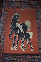 Jópofa lovakat ábrázoló falikép - falikárpit
