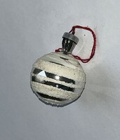 Snowy glass ball Christmas tree ornament