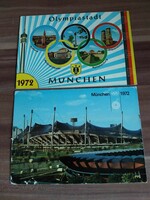 2 db képeslap egyben, München, 1972-es Olimpia, használt