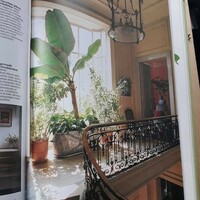 Vintage kert és növények, belső enteriőr elhelyezéséről képes könyv