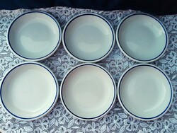 6 db Zsolnay leveses - főzelékes tányér