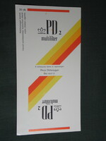 Dohány cigaretta címke, PD2 multifilter füstszűrős cigaretta, Pécs dohánygyár