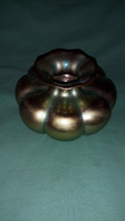 Beautiful Zsolnay eozin glazed porcelain clove (garlic) vase 10 x 7 cm as shown in the pictures
