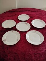 6 db. porcelán süteményes tányér