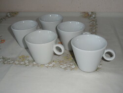 White porcelain cup, mug (5 pcs.)