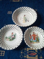 Chinese porcelain bowls with openwork edges