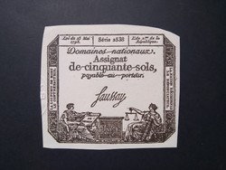 Franciaország 50 Sols 1793 Unc gyűjtői másolat
