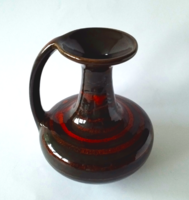 Marked majos János ceramic vase with handles