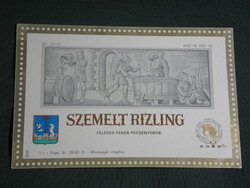 Bor címke, Eger Mátravidék pincészet, borgazdaság, Szemelt rizling pecsenyebor