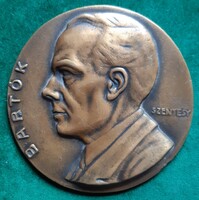 Szentesy Hiesz Géza: Bartók Béla, bronz plakett, érem, dombormű