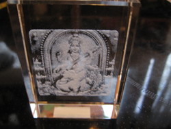 Goddess Shiva laser crystal glass photo paperweight