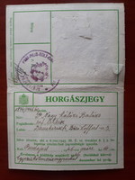 Fishing ticket from 1946 with documentary tax stamps