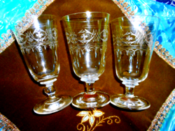3 antique stemmed glasses (1920s), the price is for 3