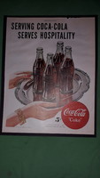 1947. Coca cola poster not a reprint !!! Newspaper poster in a thick plastic protective case according to the pictures