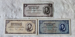 Pengő-milpengő-bilpengő line: 1 million (ef-vf) | 3 banknotes