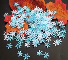 Pack of 20 turquoise snowflake decor