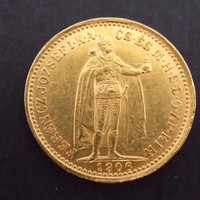 Ferencz József  arany 10 Korona 3,3875 g 1906!