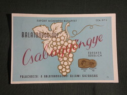 Wine label, Balatonboglár, winery, wine farm, Csabagyöngye wine from Balatonboglár
