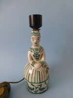 Ceramic lamp in the shape of a girl in folk costume. Extremely rare!