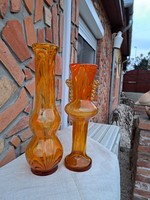 Beautiful midcentury modern orange yellow large glass vase vases collector's beauty