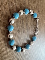 Old turquoise silver bracelet