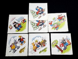 7 Very old fairy tale napkins