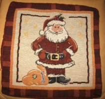 MIKULÁS , TÉLAPÓ , KARÁCSONYI DÍSZPÁRNA HUZAT , PÁRNAHUZAT