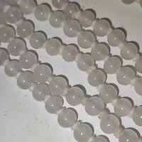 Antique long string of milk glass beads