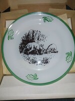 Deer-patterned retro dessert plate set