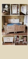 Unique antique renovated !! Extremely imposing 11-piece white bedroom set