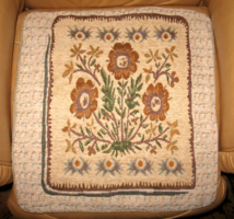 VIRÁGOK SZÖVÖTT  DÍSZPÁRNA HUZAT , PÁRNAHUZAT