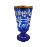 Bieder pohár-talpas kék M00829