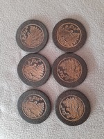 Retro leather cup coasters