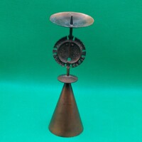 Retro industrial goldsmithing copper alloy candle holder