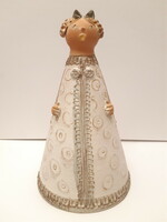 34 Cm flawless marked little rose Ilona ceramic female figurine with stole 6.