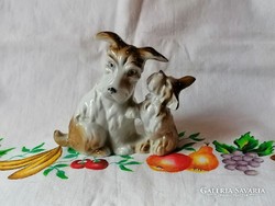Cute porcelain fox dogs