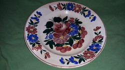Antique sealed rare marked Kispest folk artist hand painted porcelain wall decoration plate as shown in the pictures