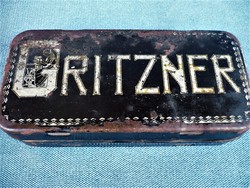Old rare gritzner sewing machine metal parts box