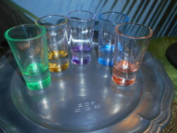 5 glass glasses with gradient base - the price applies to 5 pcs