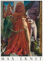 Max Ernst: A menyasszony ruhája - Öltözködő menyasszony, művészeti plakát, szürrealista jelenet