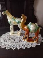 Kínai Tang stílusú kerámia ló és teve együtt