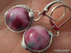Reduced price, mest. Tourmaline earrings with a unique silver socket