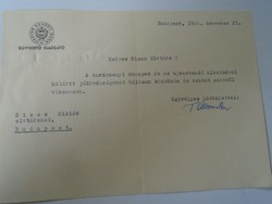Za468.27 Mnb magyar nemzeti bank - 1964 budapest -addressed to comrade miklós riesz, managing director.