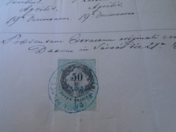 ZA470.26   Régi irat- SÁRVÁR  1876 - Anna Androviczky - Georgius Köves parochus