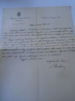 Za470.27 Judge Endre's letter - Hungarian mortgage loan bank Budapest 1909