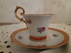 Very nice coffee set with gilded edges, 6 cups and 6 saucers