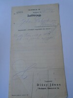 ZA470.17  Szállítójegy 1910 Budapest - Diósy János