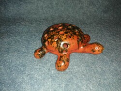 Tófej kerámia teknősbéka ikebana vagy ceruzatartó (A3)