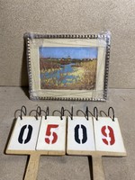 Poll H jelzéssel, vegyestechnika festmény, 33 x 22 cm-es. 0509