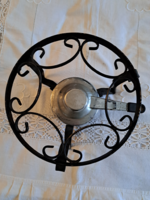 Old wrought iron warmer, pot holder